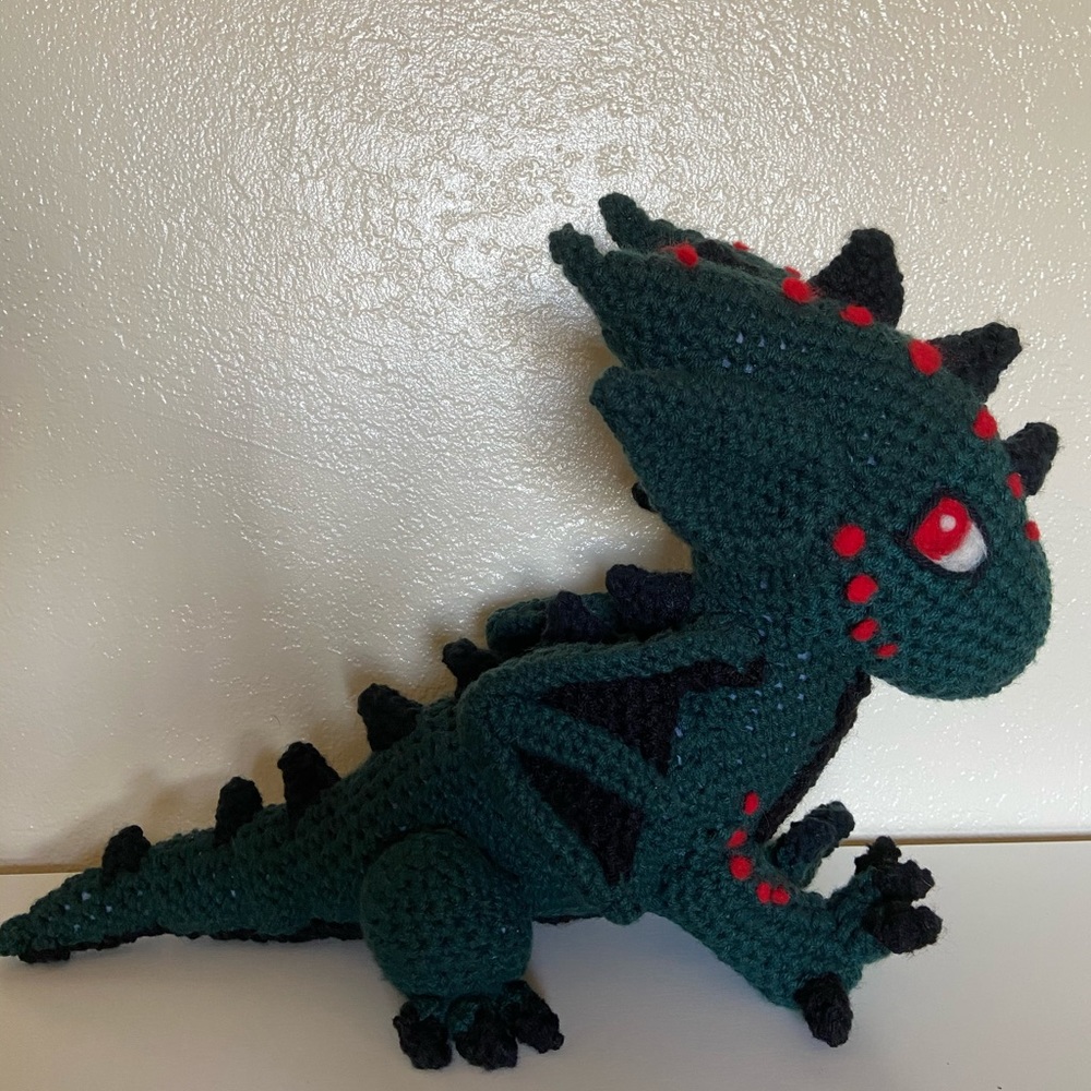 Handmade crocheted dragon!